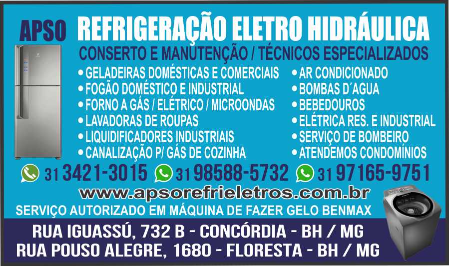APSO REFRIGERAÇÃO ELETRO HIDRÁULICA em Contagem